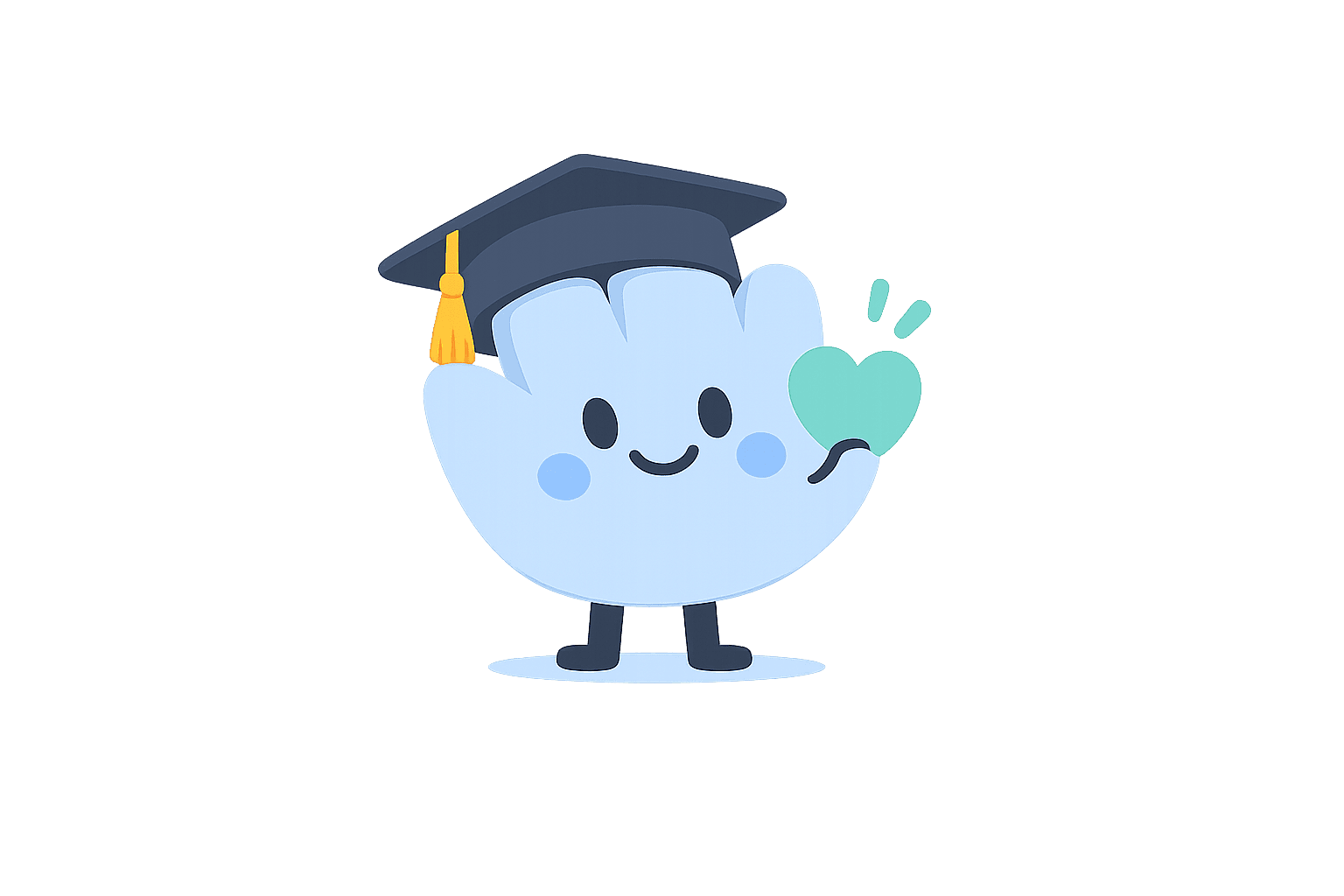 모자를 쓴 meeTeam 캐릭터